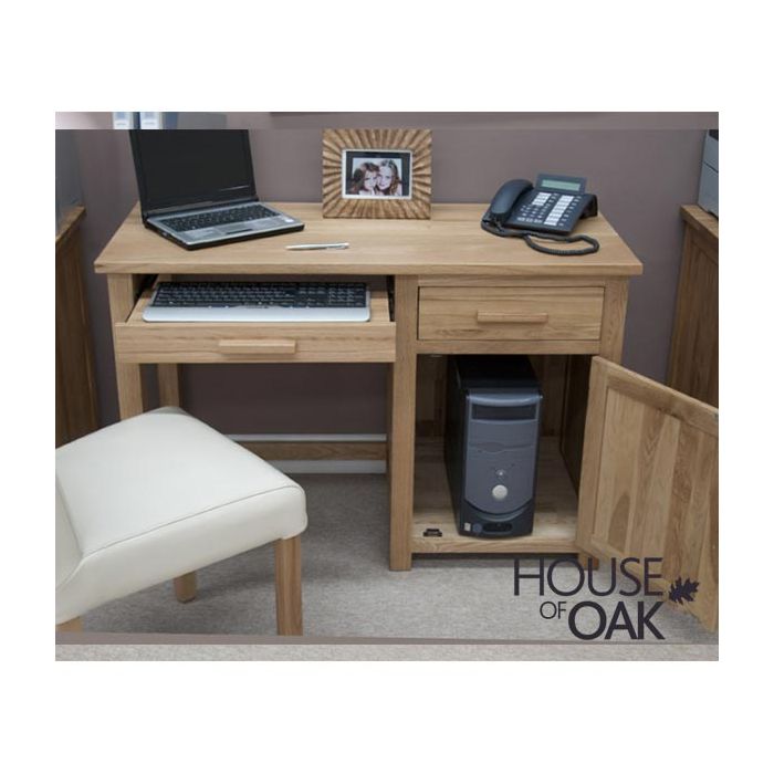 Opus Solid Oak Small Computer Desk House Of Oak