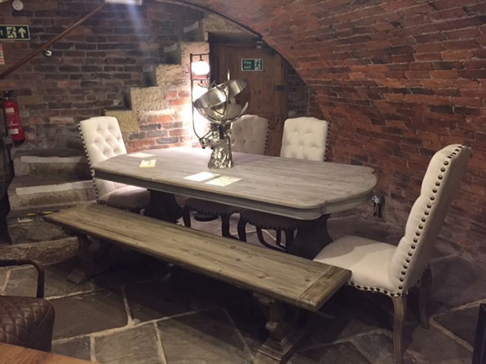 Acepello Bench, Table & Chair Set Oozing Rustic Tones & Character