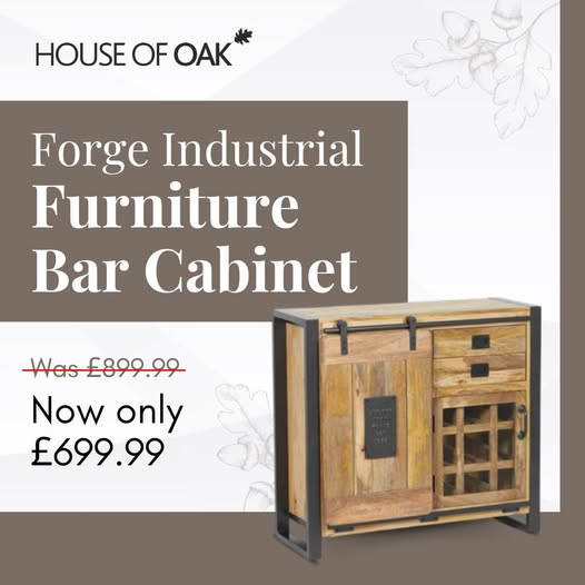Introducing The Forge Industrial Bar Cabinet