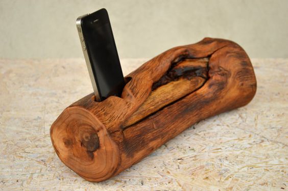 Oak Phone Holder