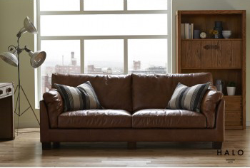 Gable 3 Seater Sofa in Old Saddle Nut