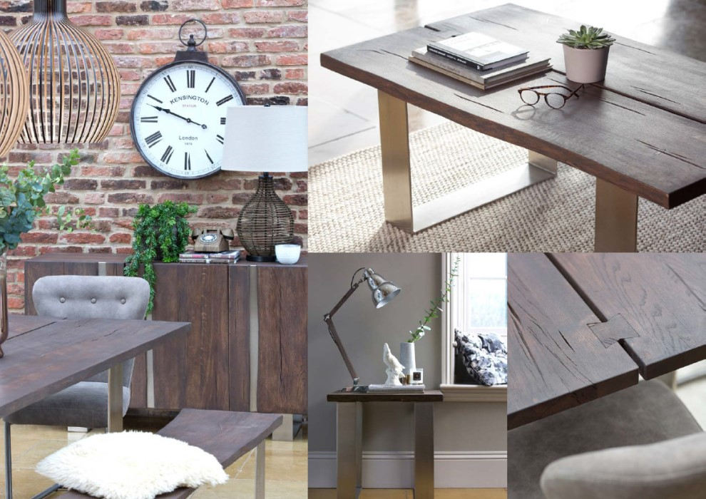 The mix of smoked oak and chrome will bring a fresh modern feel to any dining room. Produced from 100% solid European oak with a stylish smoked finish applied. With 12 different beautiful pieces to choose from you can create your own combination. 