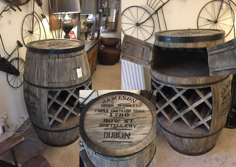 Weathered Oak Beer Barrel