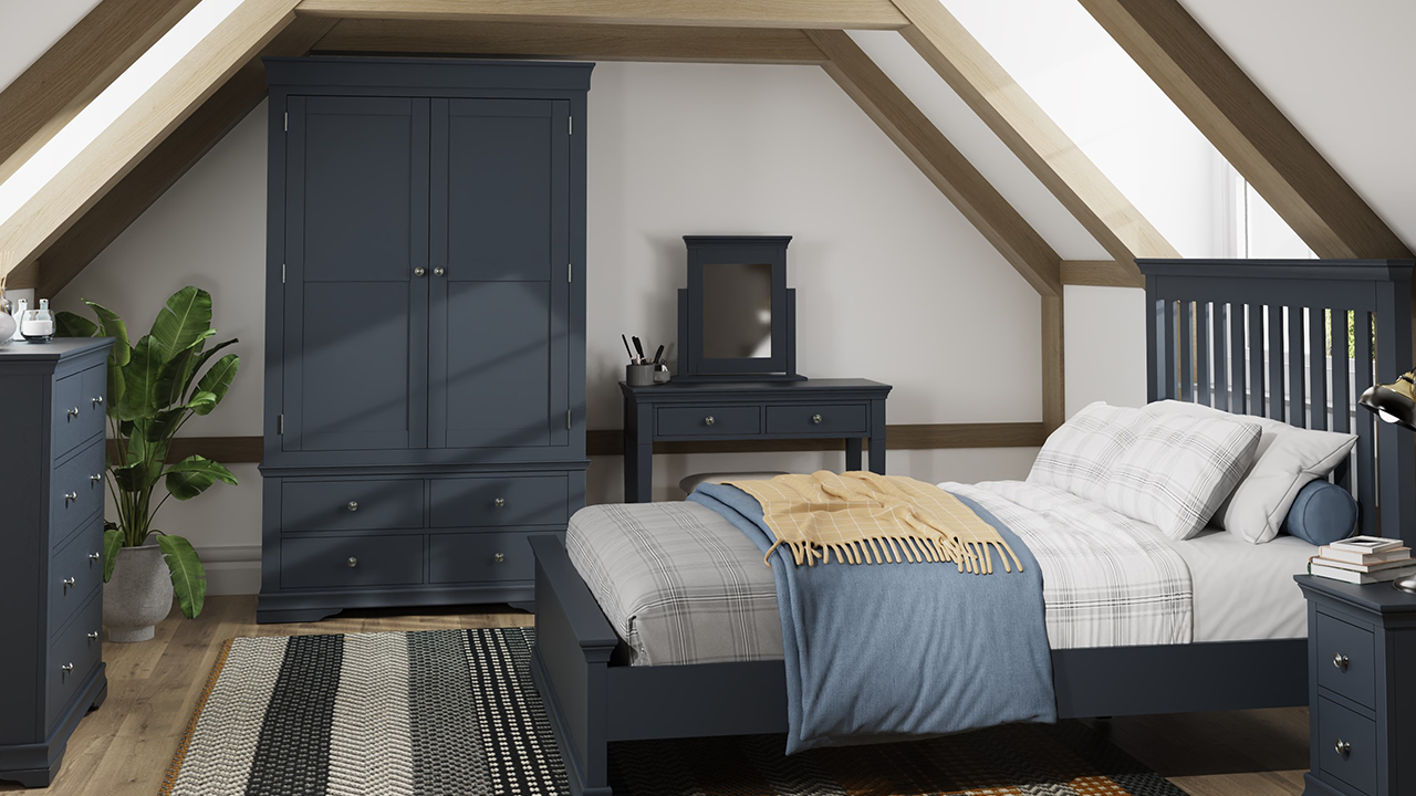 Chantilly Midnight Grey Bedroom Furniture