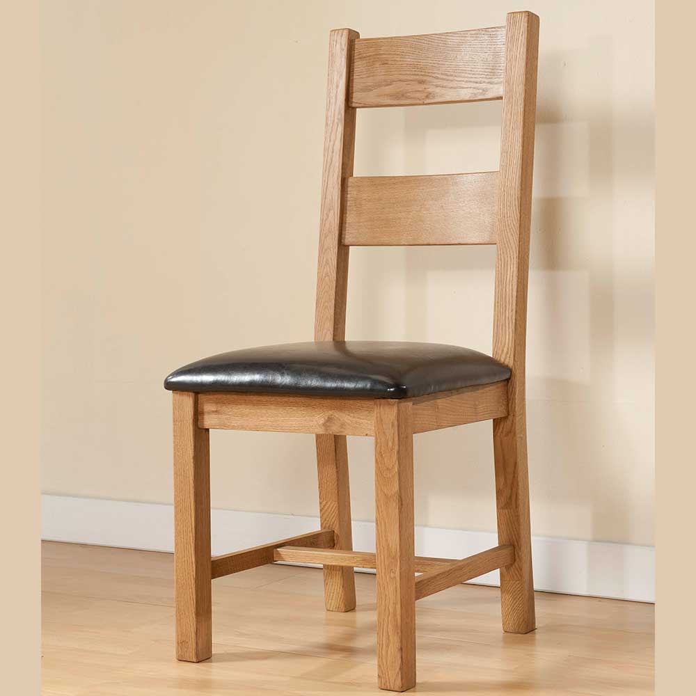 Wentworth Oak Dining Chair With PU Seat Pad