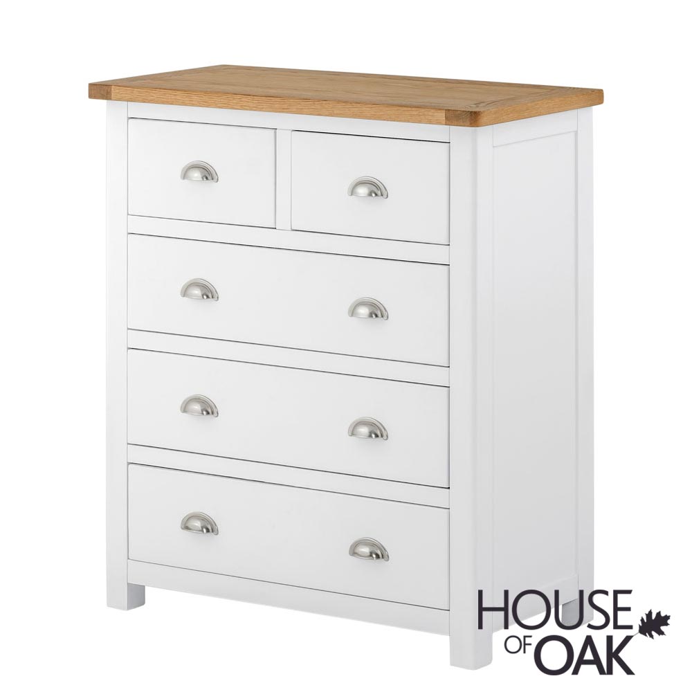 Portman Painted 3+2 Drawer Chest in White