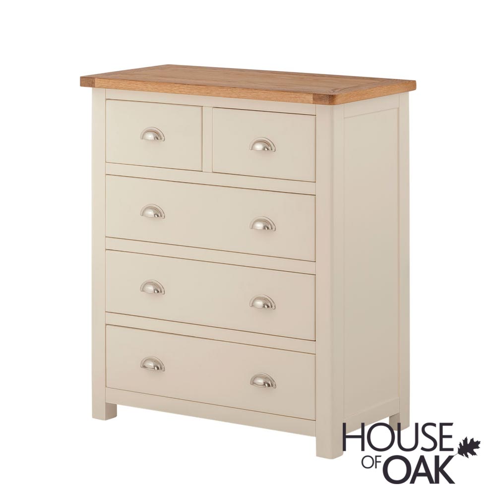 Portman Painted 3+2 Drawer Chest in Cream