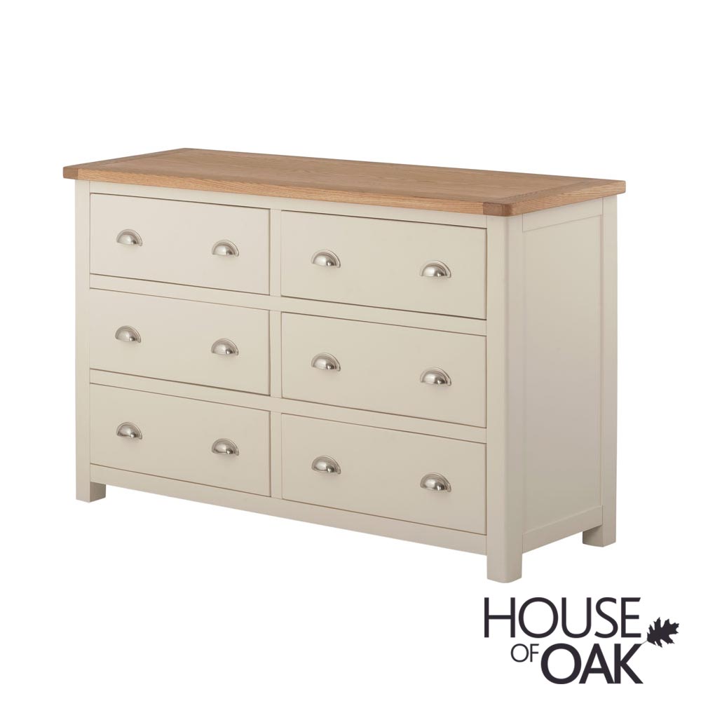 Portman Painted 6 Drawer Wide Chest in Cream