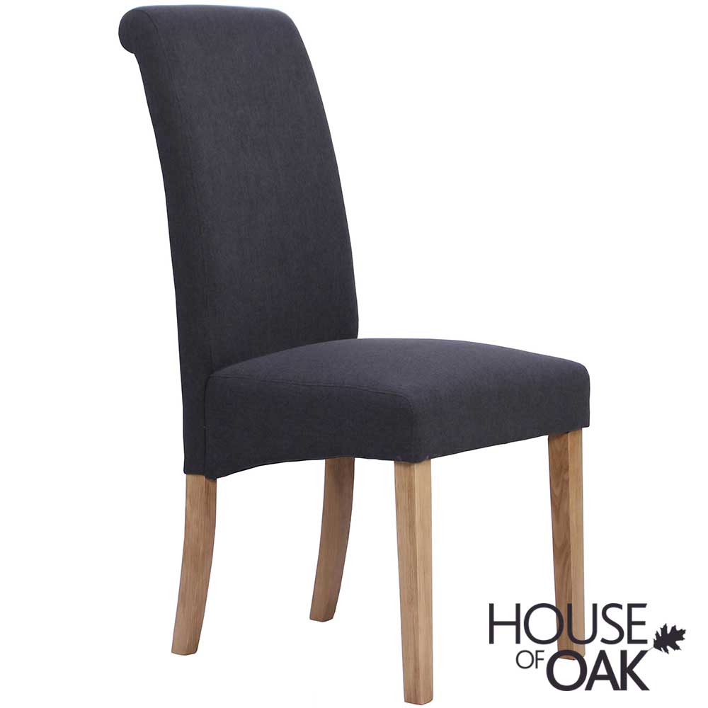 Ashleigh Fabric Chair in Dark Grey