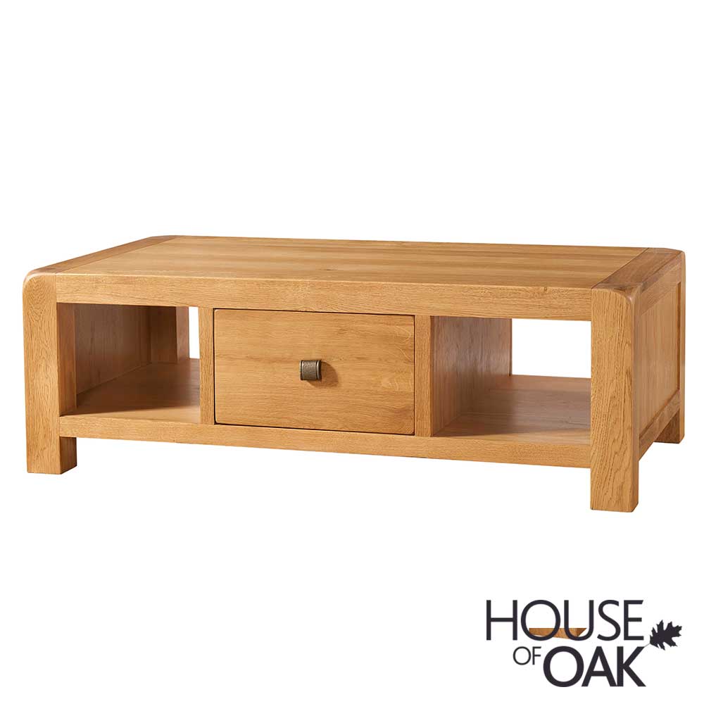 Wiltshire Oak Large Coffee Table with Drawer