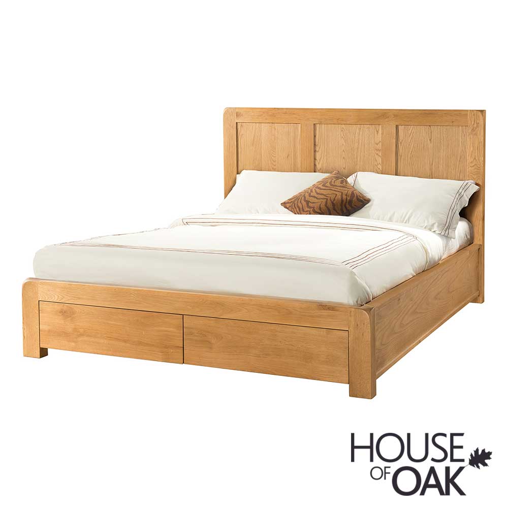 Wiltshire Oak King Size Bed With, King Platform Bed With Storage Drawers