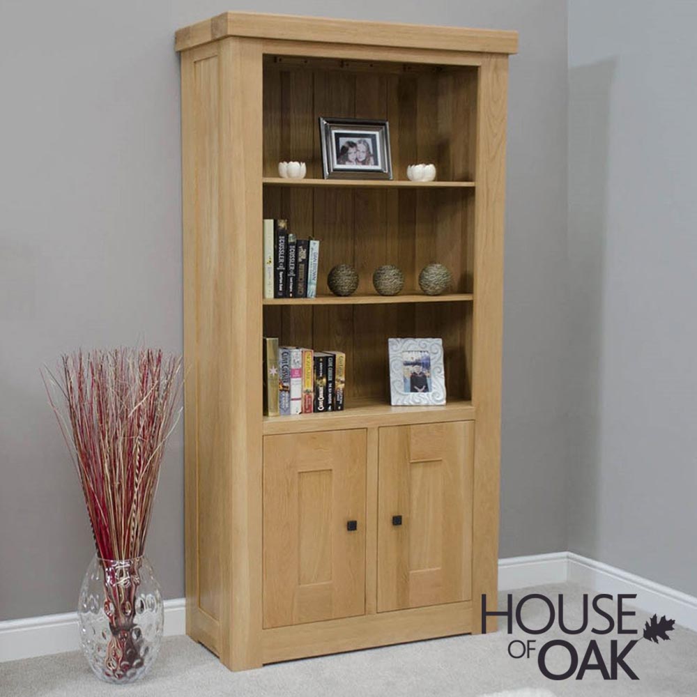 Bordeaux Oak 2 Door Bookcase