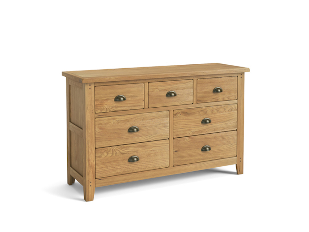 Paignton Oak 3 Over 4 Drawer Chest of Drawers