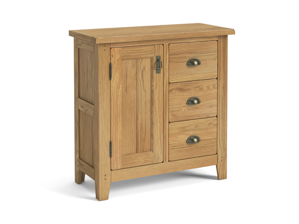 Paignton Oak Mini Sideboard with Side Drawers