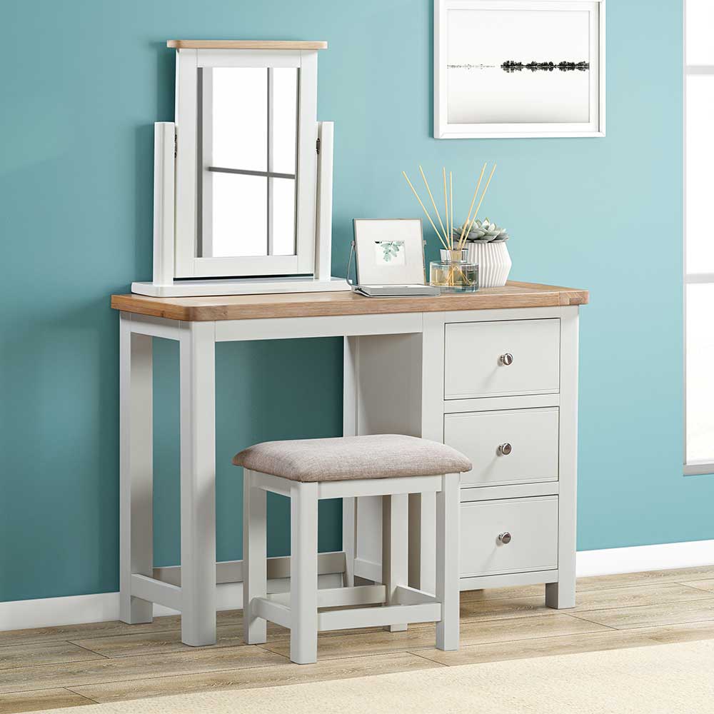 Carrington Oak Dressing Table Set Painted in Off White