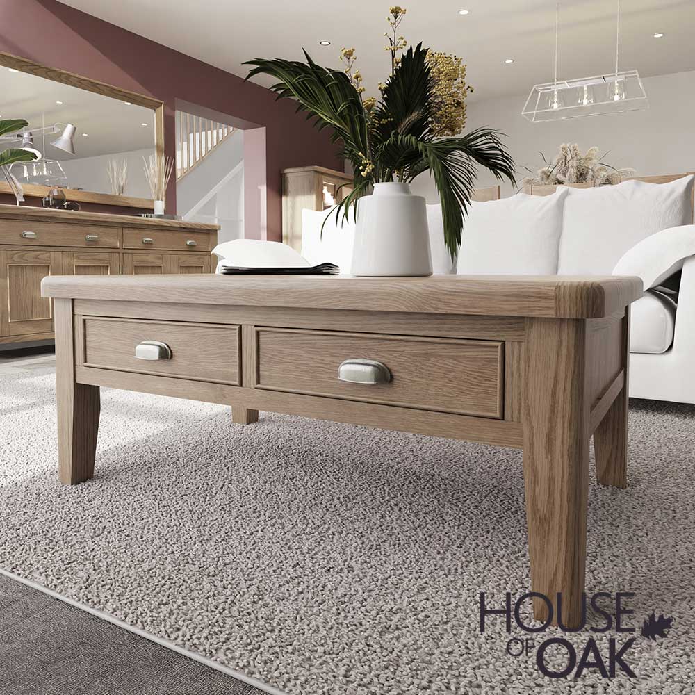 Chatsworth Oak Large Coffee Table with Drawers
