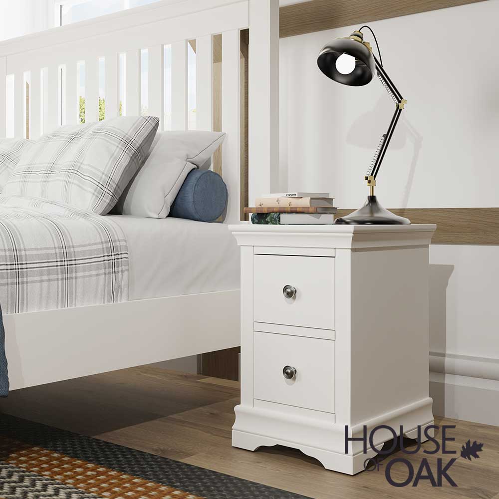 Chantilly White Bedside Cabinet