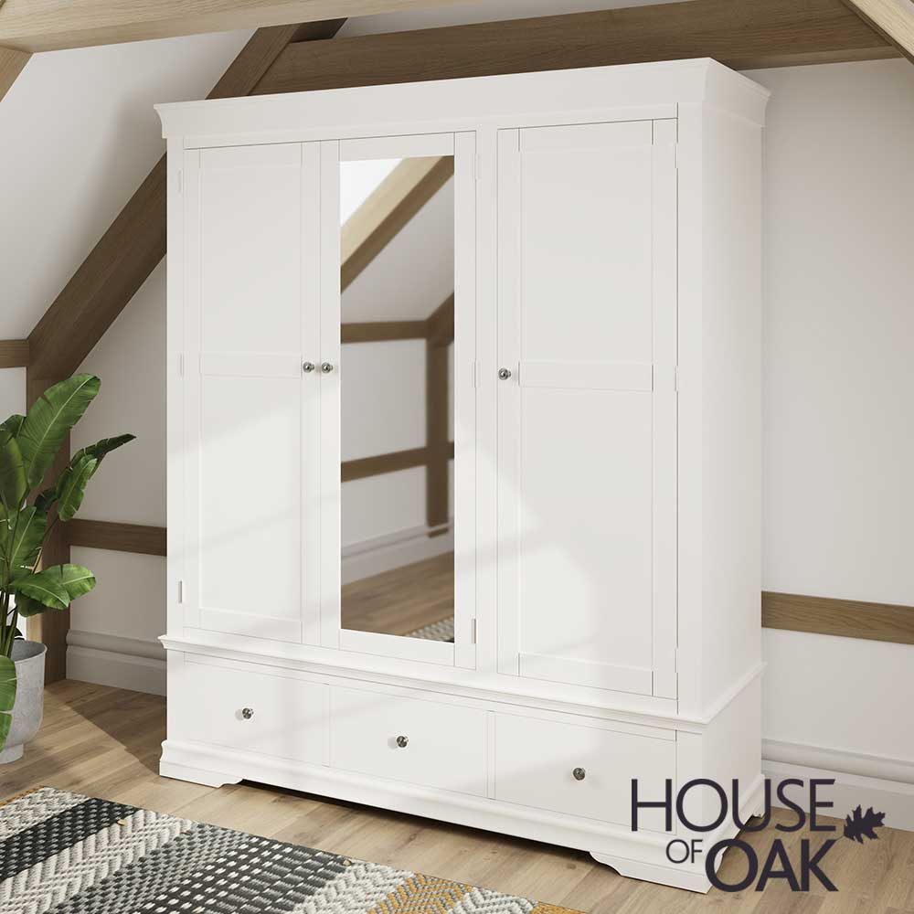 Chantilly White Triple Wardrobe
