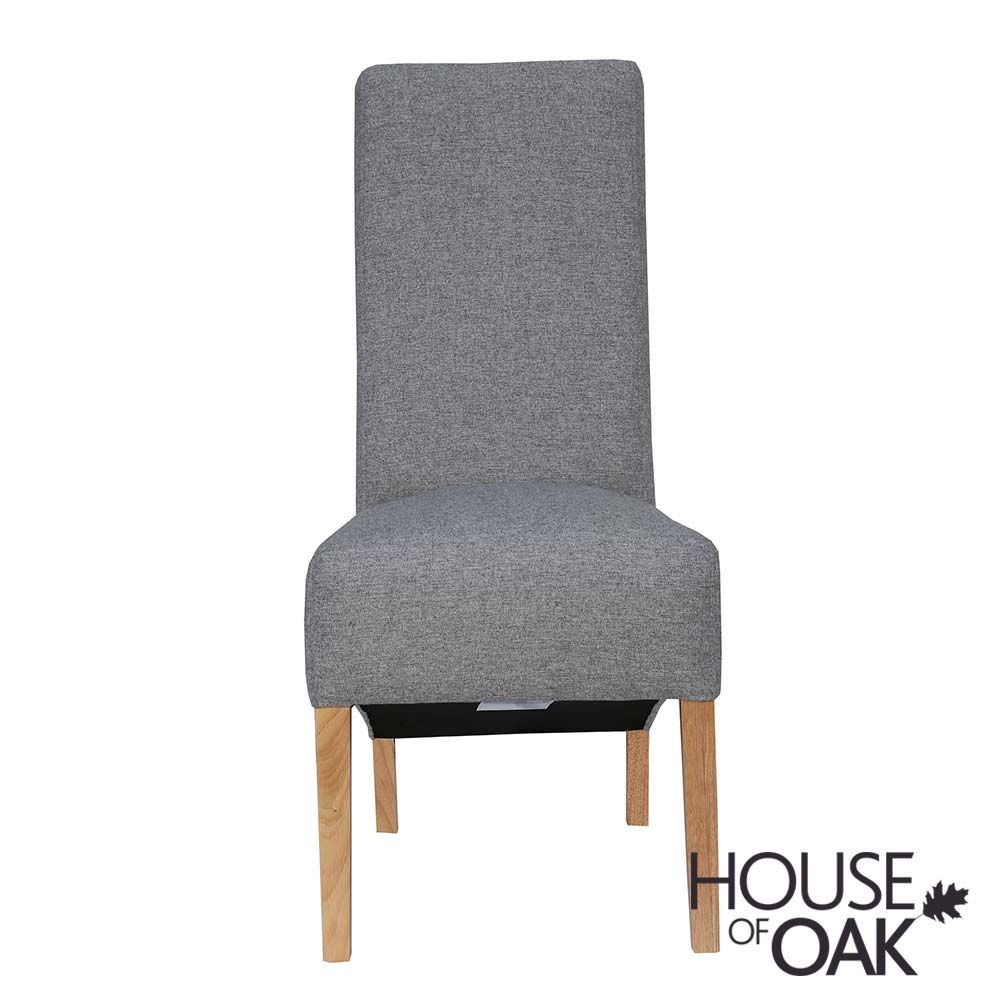 Roma Fabric Dining Chair in Light Grey