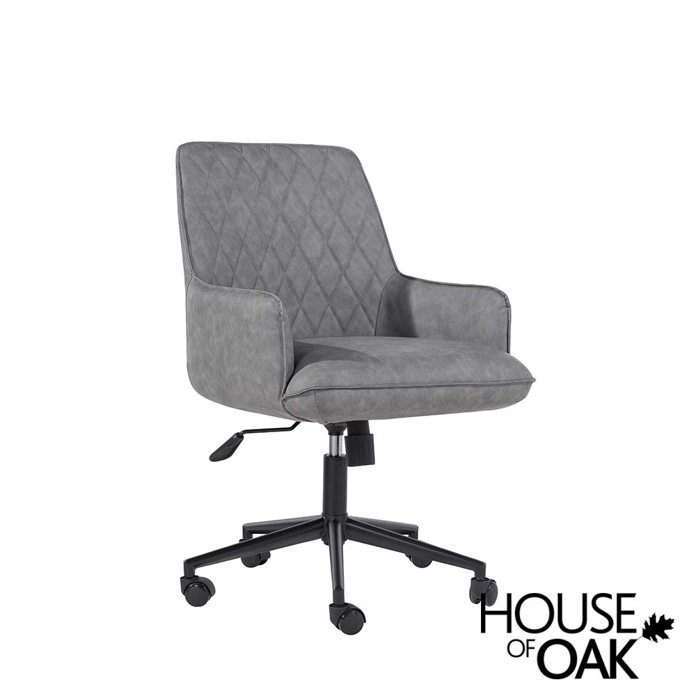 Diamond Stich Office Chair in Grey