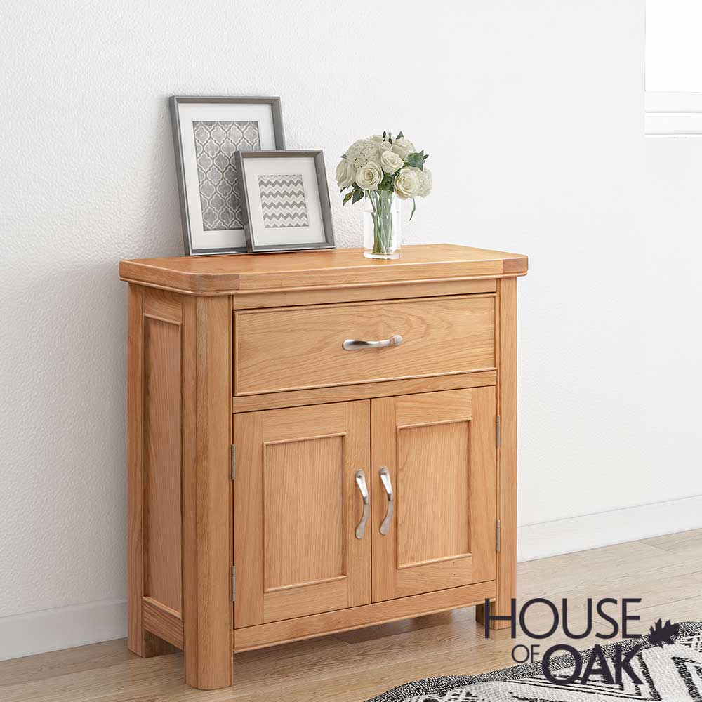 Kensington Oak Compact 1 Drawer Sideboard