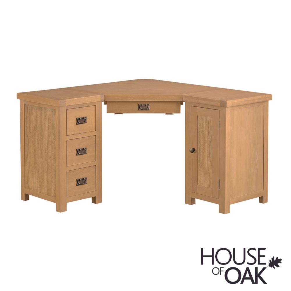 Harewood Oak Corner Computer Desk By House Of Harewood Oak Corner Computer Desk By, Images Of Corner Computer Desks