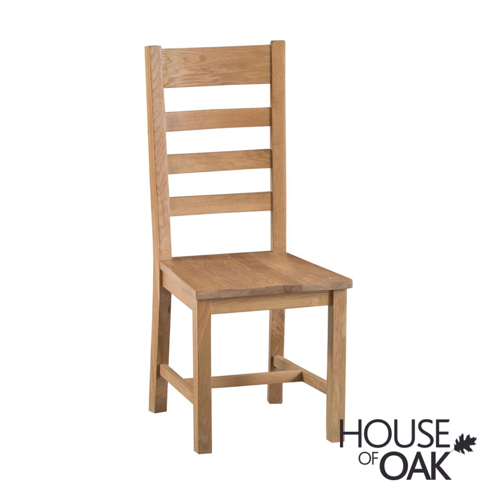 Harewood Oak Ladder Back Chair Wooden Seat