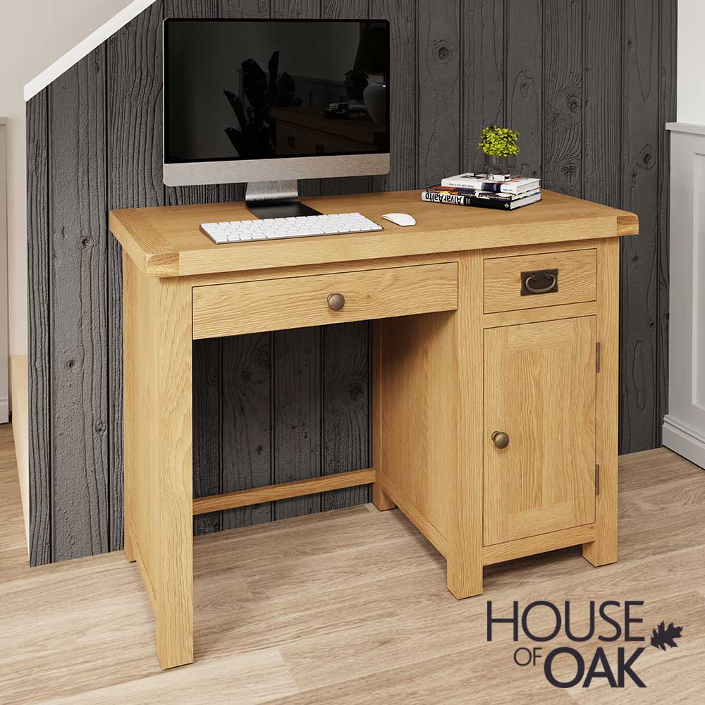 Harewood Oak Single Computer Desk