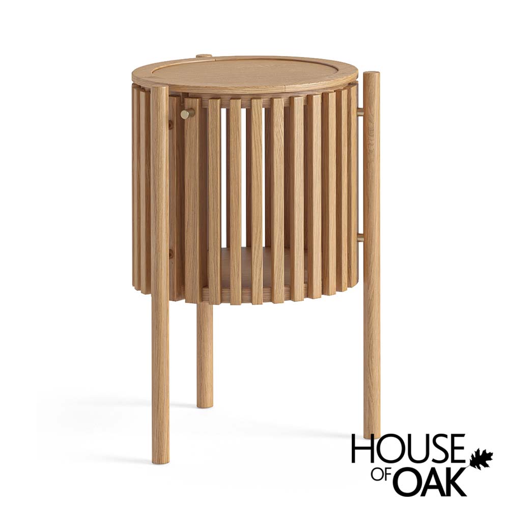 Norfolk Oak Story Side Table With Door