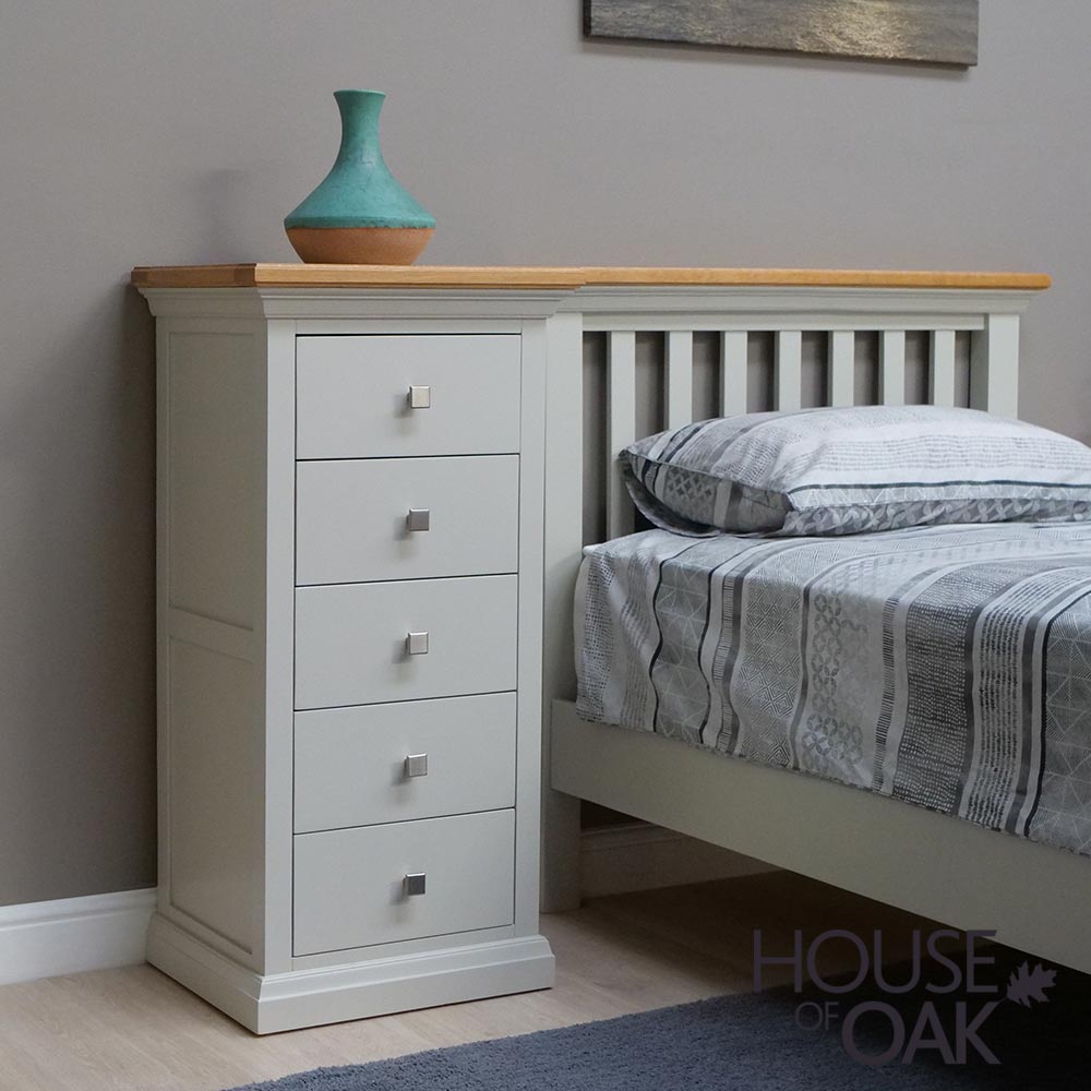 Cotswold Moonlight 5 Drawer Narrow Chest of Drawers