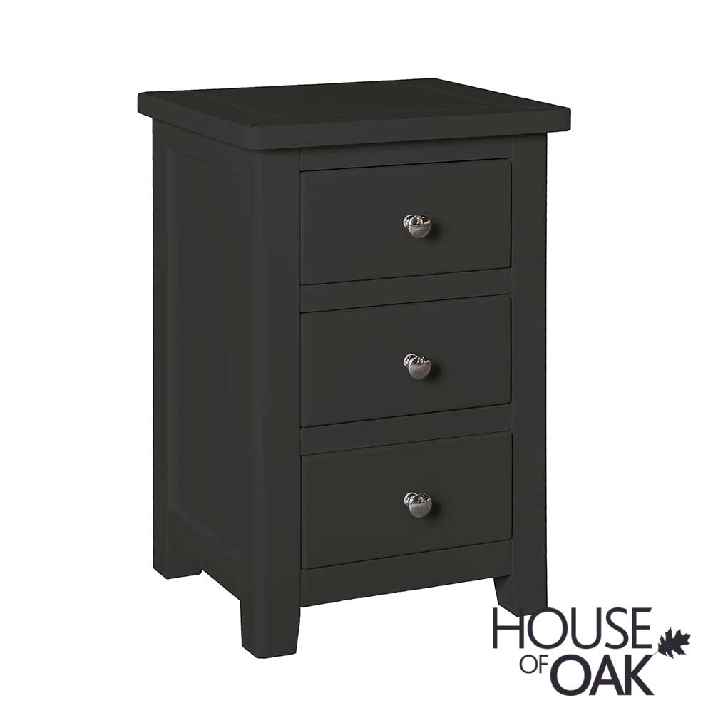 Cotswold Charcoal 3 Drawer Bedside Cabinet