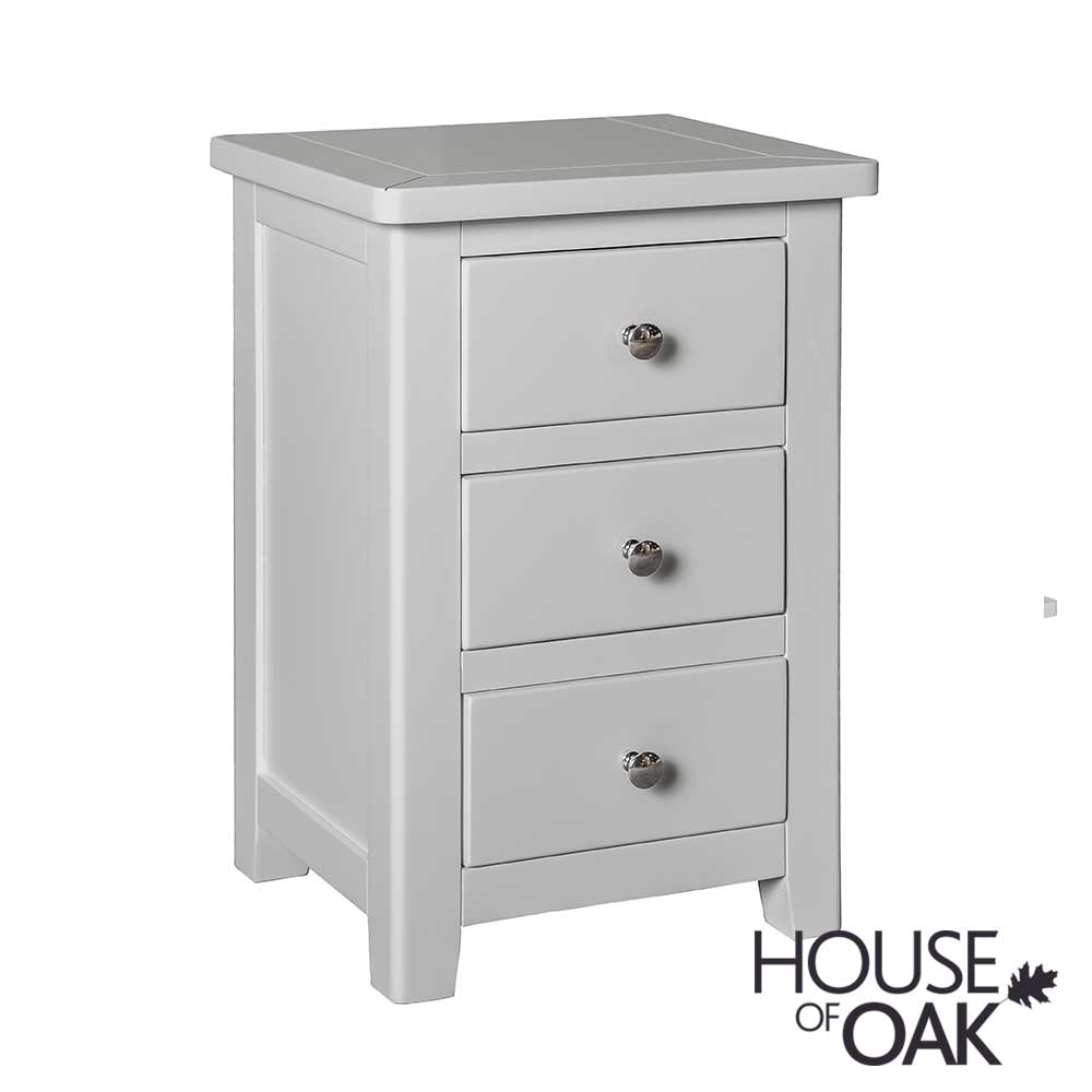 Cotswold Pebble Grey 3 Drawer Bedside Cabinet