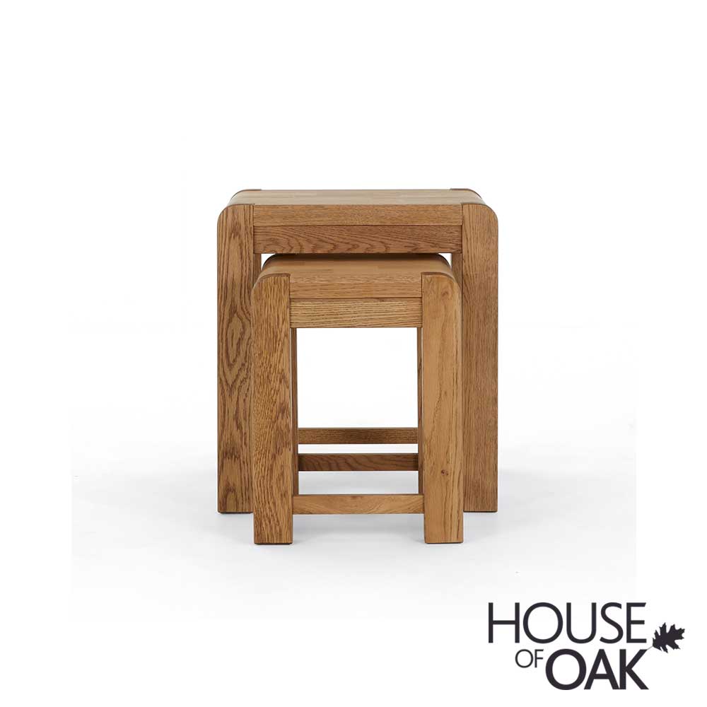 Crescent Oak Nest of 2 Tables