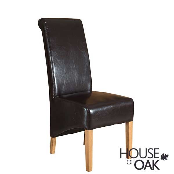 Richmond Brown Leather Dining Chair, High Back Leather Dining Room Chairs