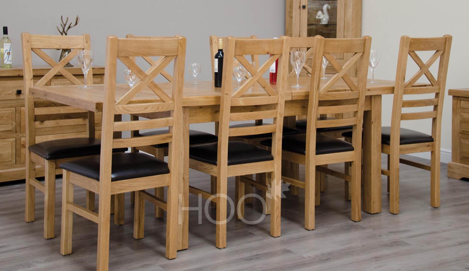 Deluxe Solid Oak 150cm Extending Table