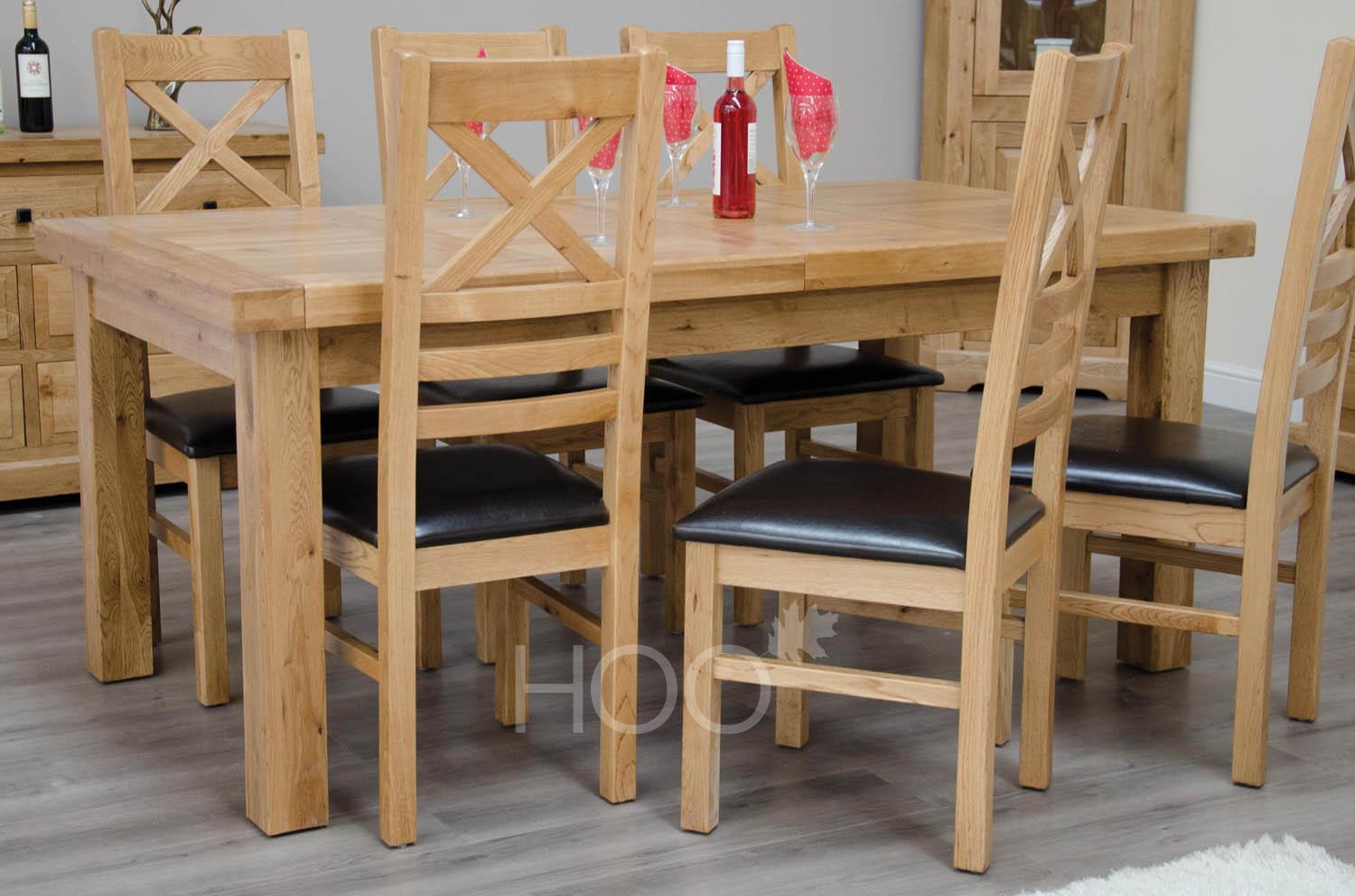 Deluxe Solid Oak 180cm Extending Table