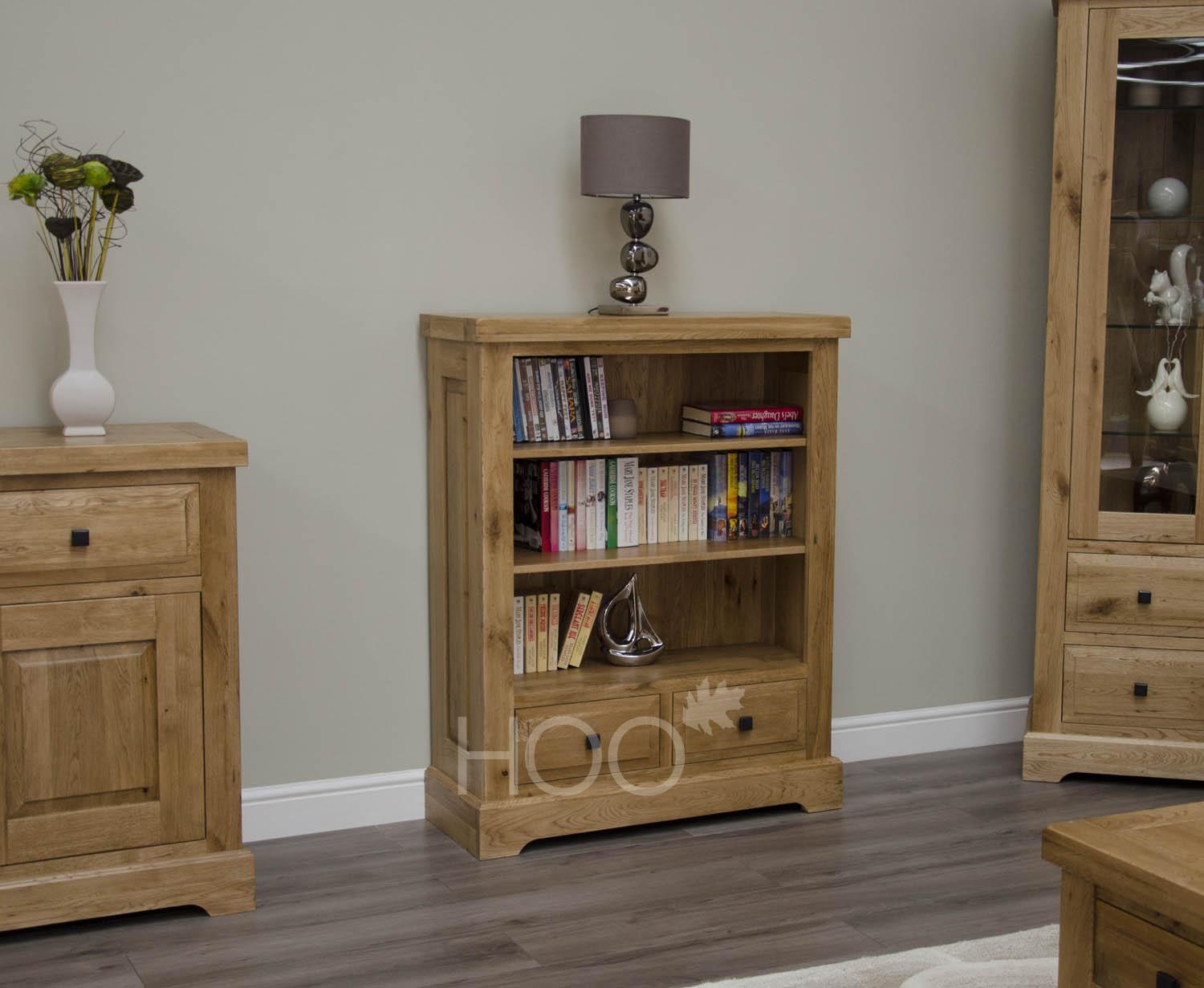 Deluxe Solid Oak Small Bookcase