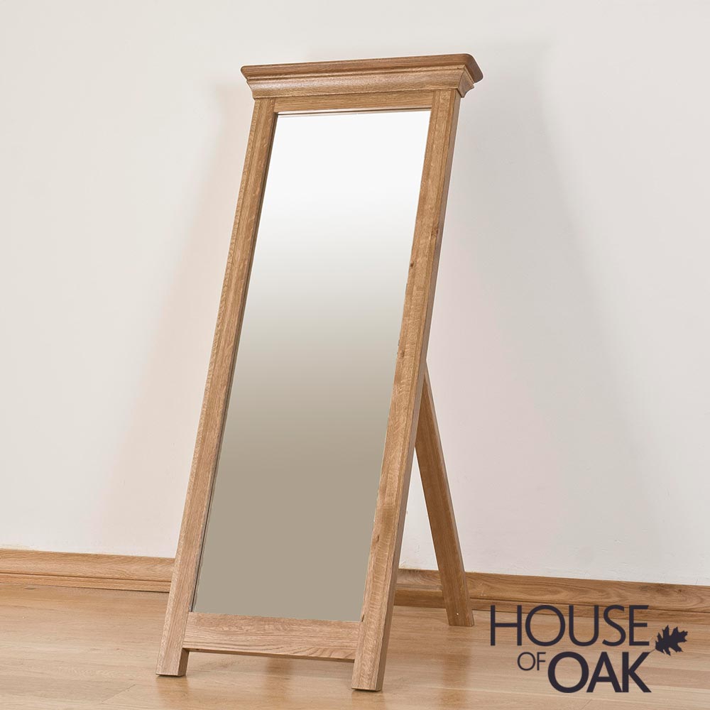 Paris Solid Oak Cheval Mirror