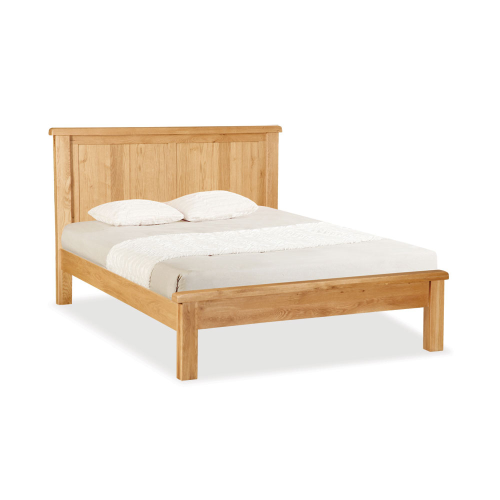 Oxford Oak 5FT King Size Panelled Bed