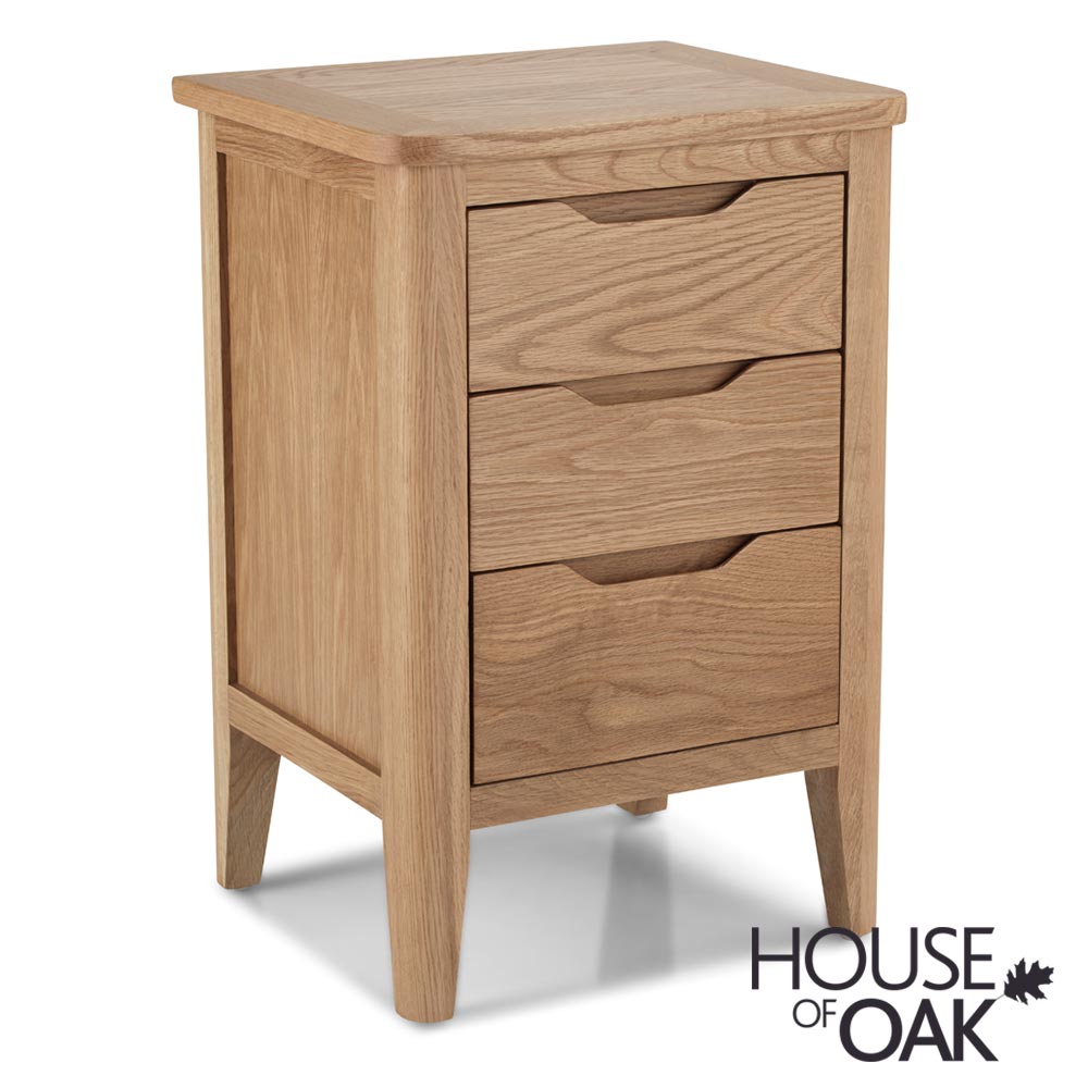 Royal oak 3 drawer bedside cabinet//table//contemporary oak bedroom furniture