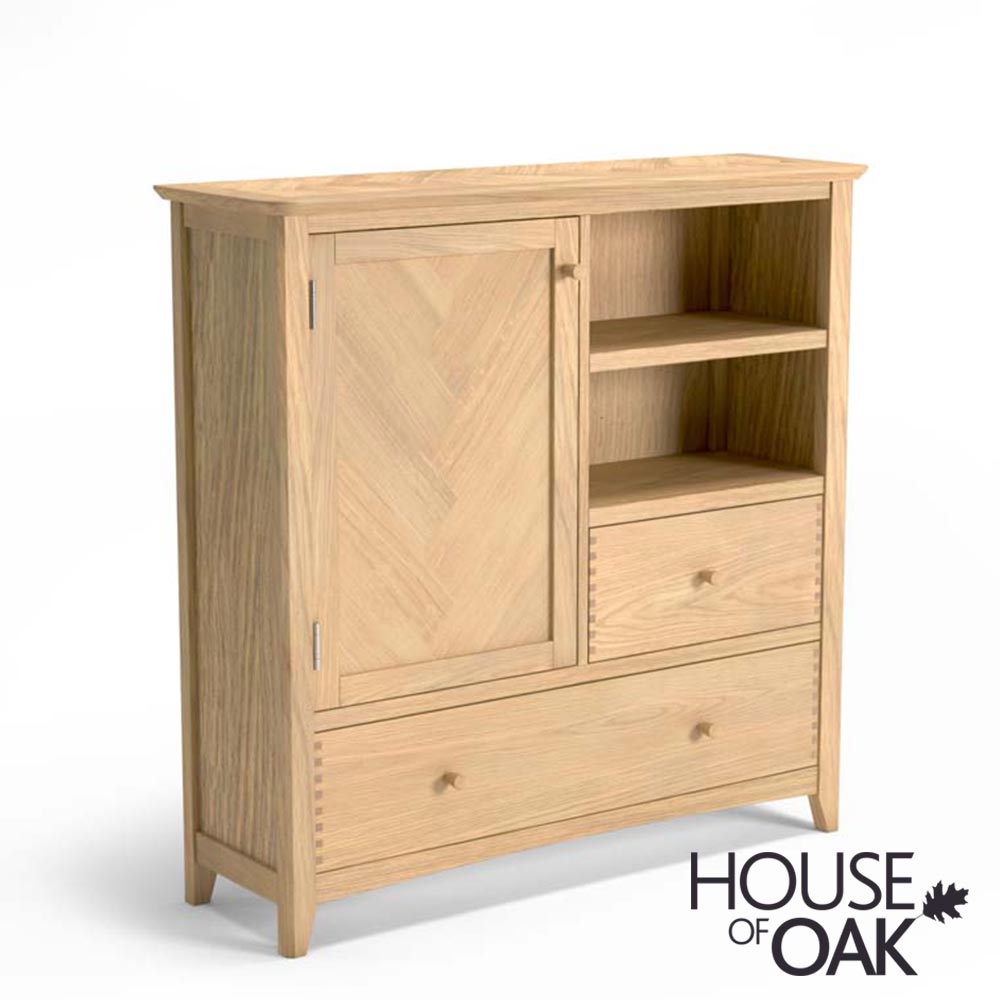 Malmo Oak Large Drinks Cabinet
