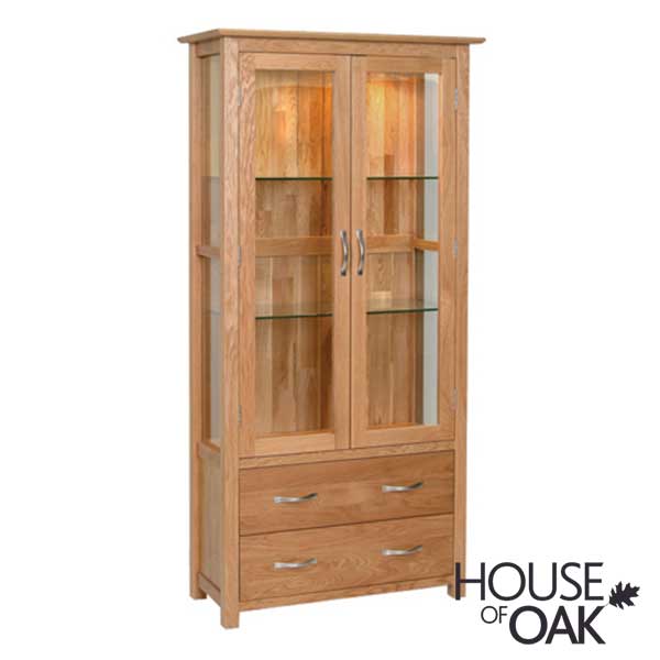 Coniston Solid Oak Glass Display Cabinet