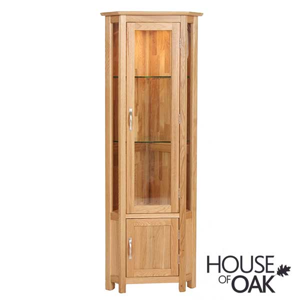 Coniston Solid Oak Corner Display Cabinet