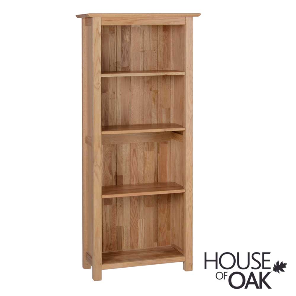 Coniston Solid Oak Medium Narrow Bookcase