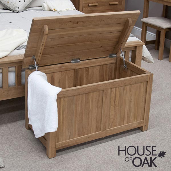 Opus Solid Oak Blanket Box