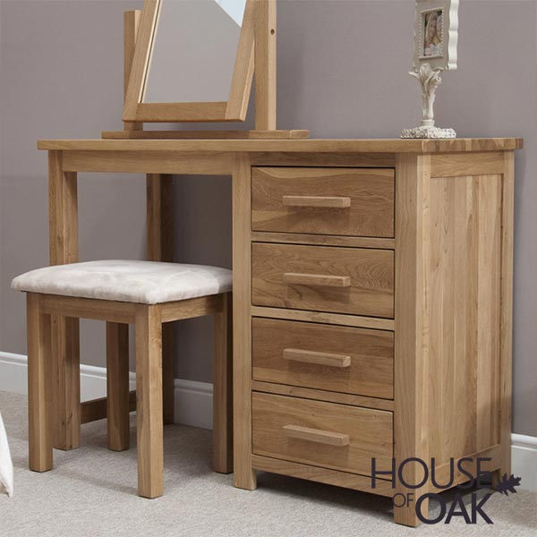 Opus Solid Oak Dressing Table and Stool