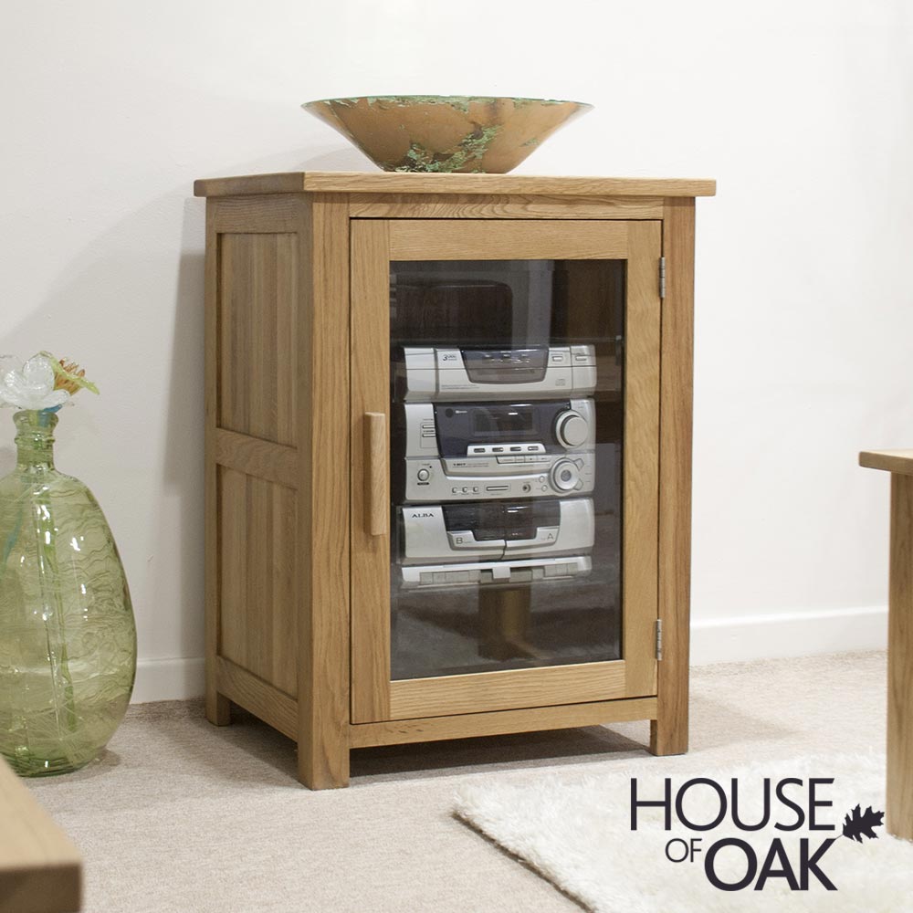 Opus Solid Oak Hi-Fi Cabinet