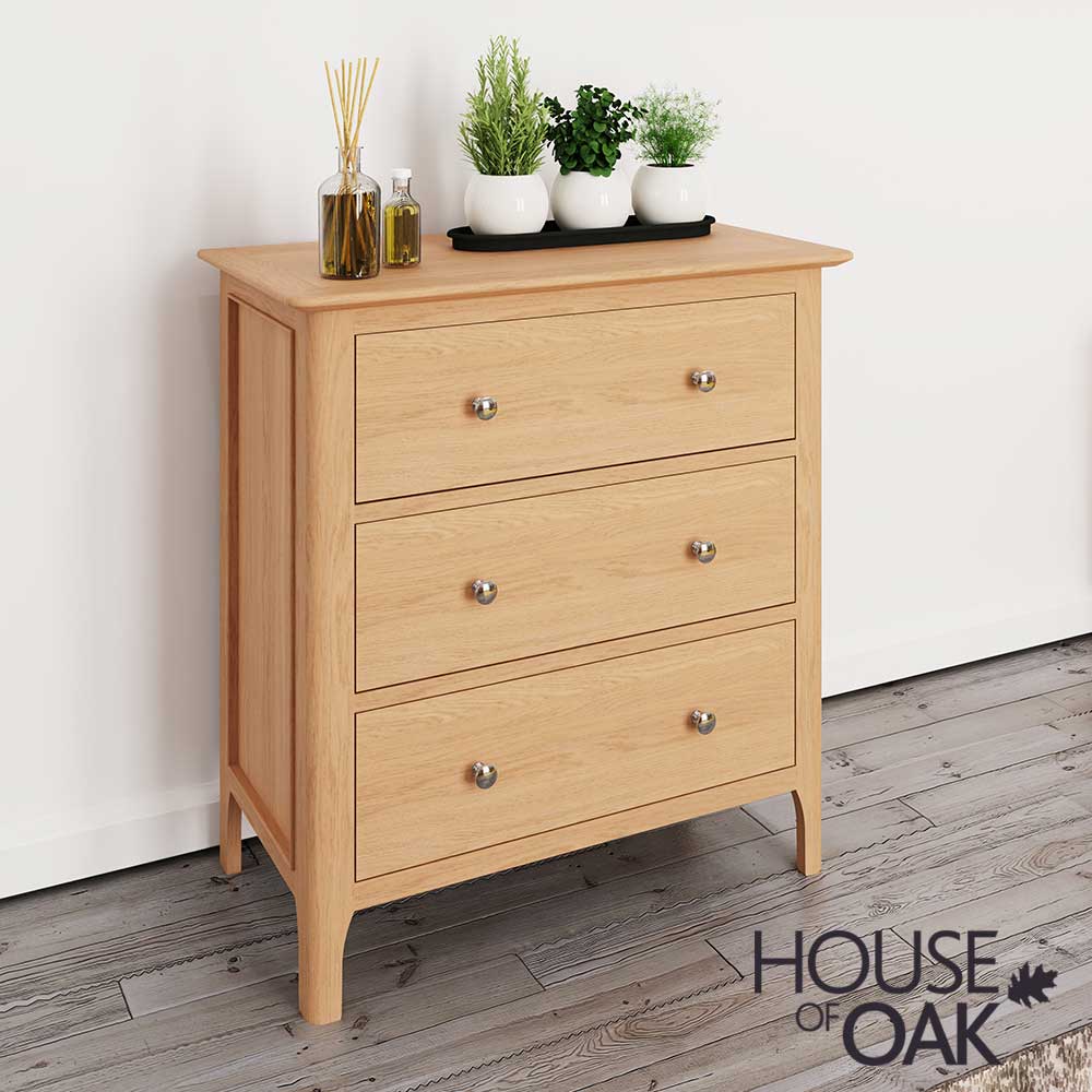 Oslo Oak 3 Drawer Chest 