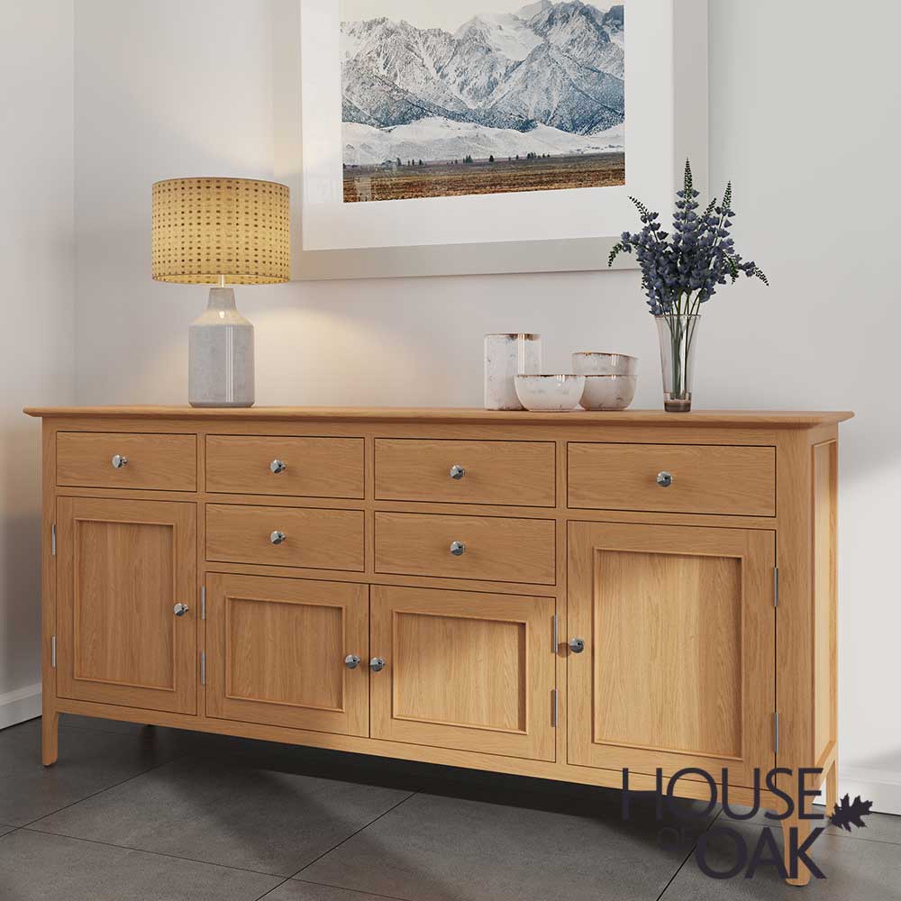 Oslo Oak 4 Door Sideboard