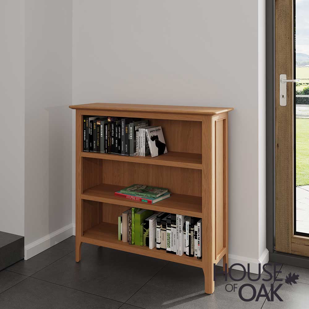The Furniture Outlet Oslo Rustic Oak Low Bookcase 